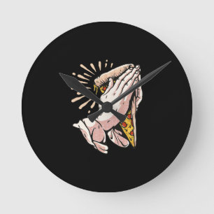 Relógio Redondo Palmas De Pizza De Oração - Obrigado Senhor Por Es