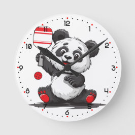 Relógio Redondo Panda Paddle Tempo Pickleball