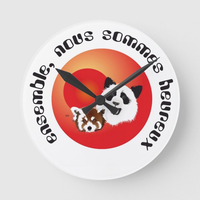 Relógio Redondo Panda Treffen Uhr (Frente)