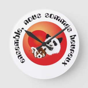 Relógio Redondo Panda Treffen Uhr