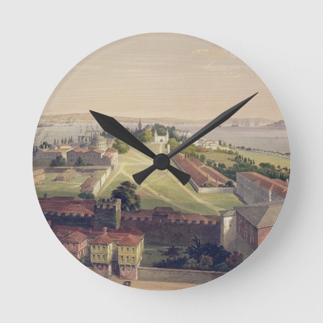 Relógio Redondo Panorama de Constantinopla, prato 22 de Aya Sof (Frente)