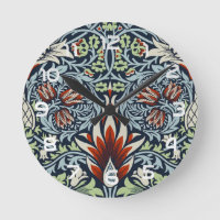 Papel de Parede Floral Morris Navy Blue Snakeshead
