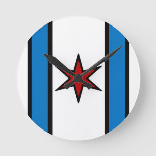 Relógio Redondo Parede Clotck do protetor do boné