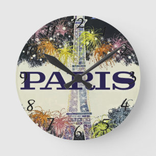 Relógio Redondo Paris:Relógio de Poster