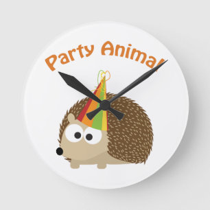 Relógio Redondo Party Animal! Hedgehog