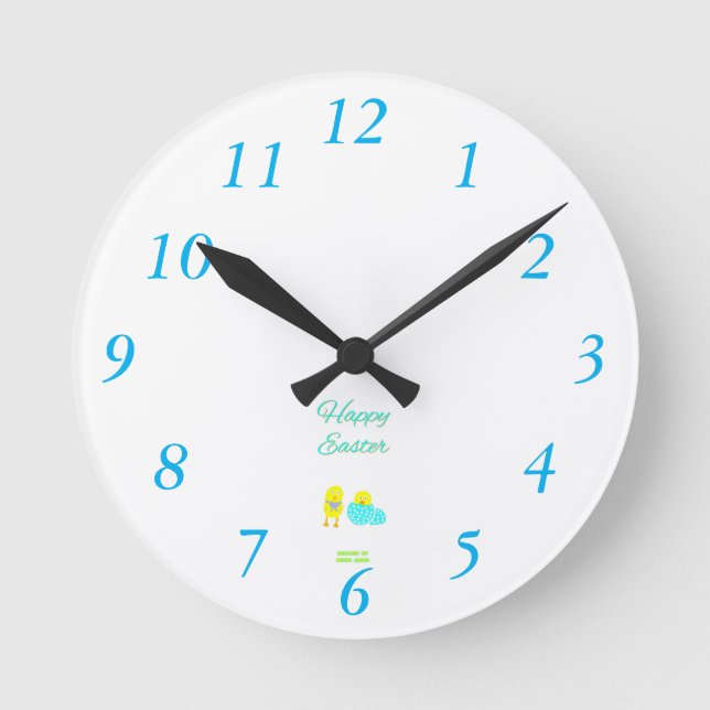 Relógio Redondo Páscoa Hatchlings Acrywall Clock (Frente)