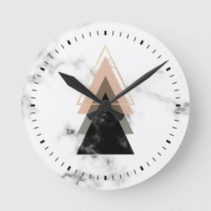Relógio Redondo Pastel Marble Print Design