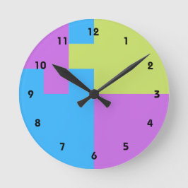 Relógio Redondo Pastelrino Modern Colour Block