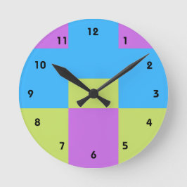 Relógio Redondo Pastelrino Modern Colour Block