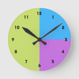 Relógio Redondo Pastelrino Modern Colour Block