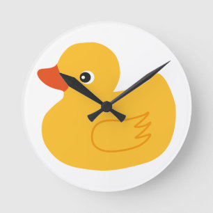 Relógio Redondo Pato amarelo
