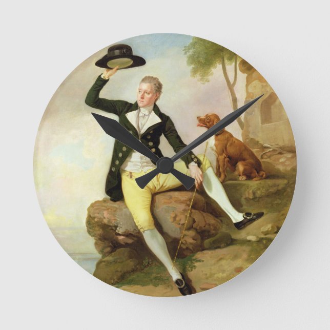 Relógio Redondo Patrick Heatly, c.1783-87 (óleo na canvas) (Frente)
