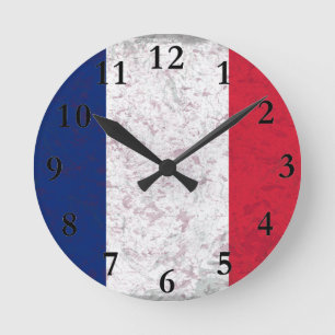 Relógio Redondo Pavillon de la France Bandeira da França
