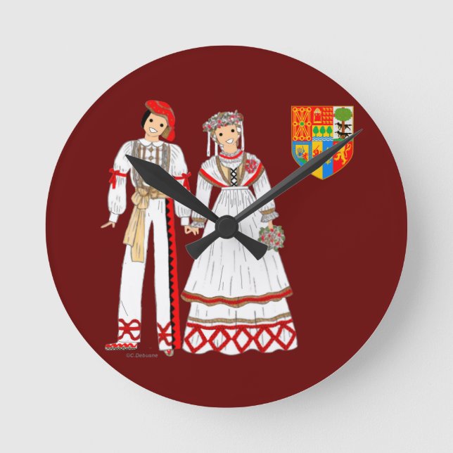 Relógio Redondo Pays Basco, Aquitaine, França (Frente)