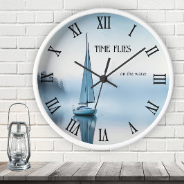Relógio Redondo Paz Náutica em veleiro