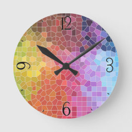 Relógio Redondo Pedaços de Cor