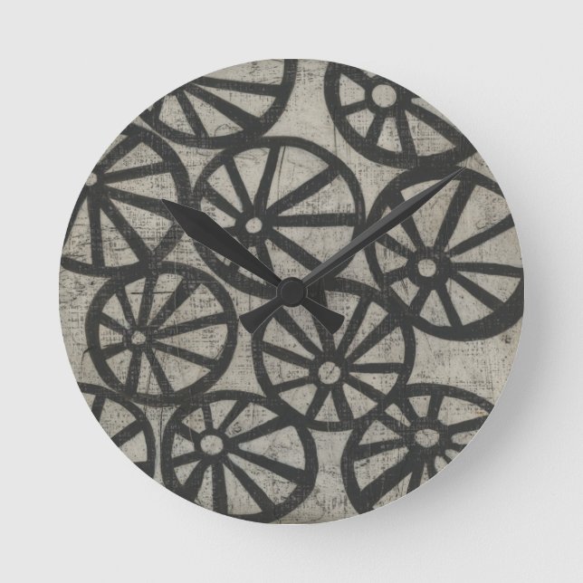 Relógio Redondo Pedra - Rodas (Frente)