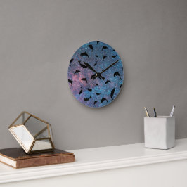 Relógio Redondo Peixes de tubarão-sombra na galáxia espacial gradi