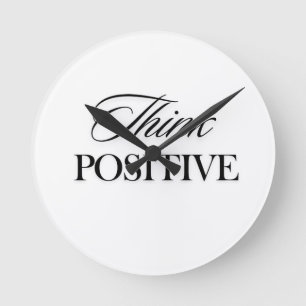 Relógio Redondo Pense positivo