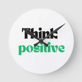 Relógio Redondo Pense positivo
