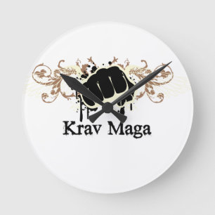 Relógio Redondo Perfurador de Krav Maga