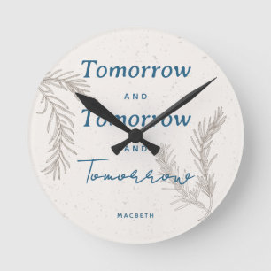 Relógio Redondo Personalizado e Simples Boho Elegante Personalizad