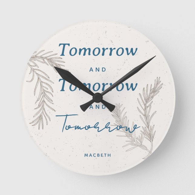 Relógio Redondo Personalizado e Simples Boho Elegante Personalizad (Frente)