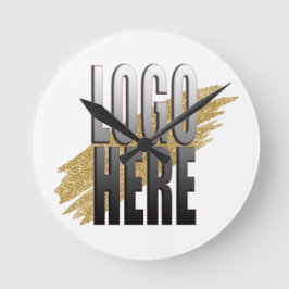 Relógio Redondo Personalizar adicione seu logotipo aqui em branco 