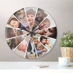 Relógio Redondo Personalizar Filhos Personalizados da Família Amig<br><div class="desc">Crie seu próprio relógio personalizado de 12 fotos com suas imagens personalizadas.</div>