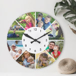 Relógio Redondo Personalizar Filhos Personalizados da Família Amig<br><div class="desc">Crie seu próprio relógio personalizado de 8 fotos com suas imagens personalizadas.</div>