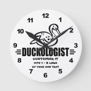 Relógio Redondo Personalizar Pato