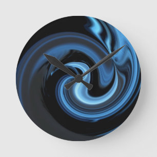 Relógio Redondo *personalize* azul abstrato do pássaro