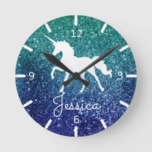 Relógio Redondo Personalize Seu Próprio Belo Unicórnio Espetacul