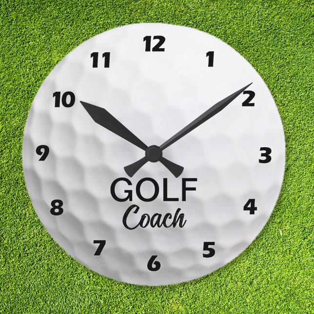 Relógio Redondo Personalized Golfing Coach (Personalized Golfing Coach Round Clock)