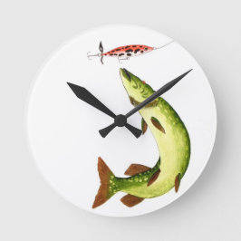 Relógio Redondo Pesca Pike