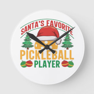 Relógio Redondo Pickleball no Natal