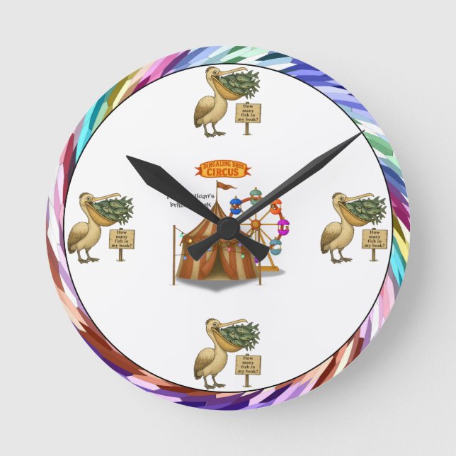 Relógio Redondo Pierre pelican's brilliant beak (Frente)