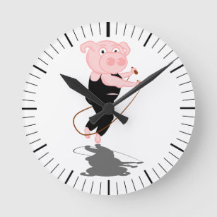 Relógio Redondo Pig. de desenho
