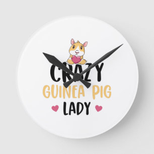 Relógio Redondo Pig Lover da Guiné Guiné Animais de estimaçã