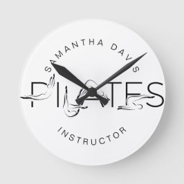 Relógio Redondo Pilates Possui Palavras em Pilatos