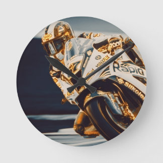 Relógio Redondo Piloto da motocicleta