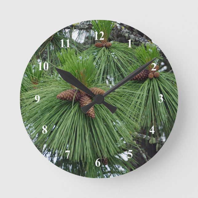 Relógio Redondo Pine Tree Clock (Frente)