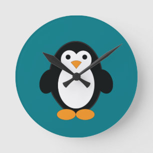 Relógio Redondo Pinguim de desenho animado