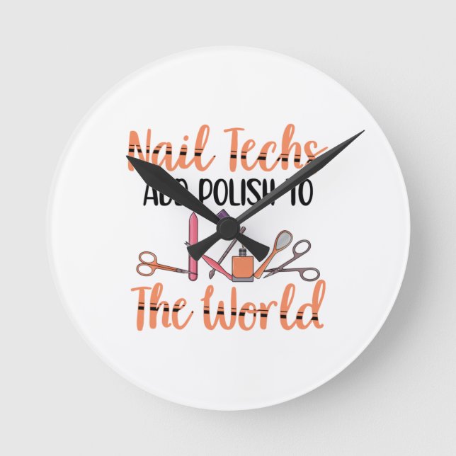Relógio Redondo Pintura das unhas (Frente)