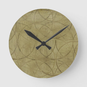 Relógio Redondo Pintura de Círculos Ligados por Jennifer Goldberg