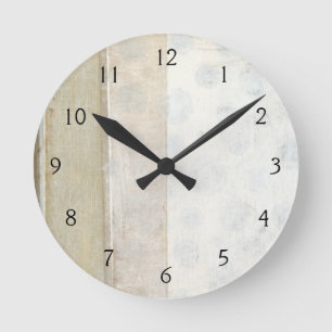 Relógio Redondo Pintura de painel decorativo em cores neutras