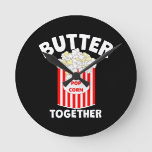 Relógio Redondo Pipoca de Filme BUTTER Juntos