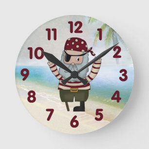 Relógio Redondo Pirate Wall Clock