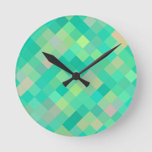 Relógio Redondo Pixel Art Pattern