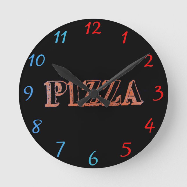 Relógio Redondo Pizza Clock (Frente)